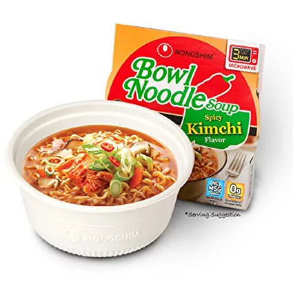 Nongshim Bowl Noodle Spicy Kimchi Ramyun Ramen Noodle Soup Bowl 3.03oz X 1 Count
