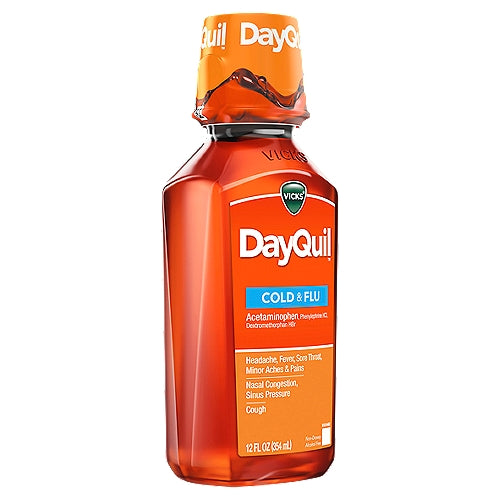 VICKS DayQuil Cold & Flu Liquid 12 fl oz