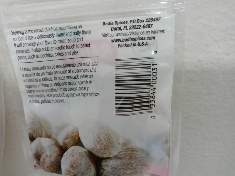 Badia Nutmeg Whole Bottle