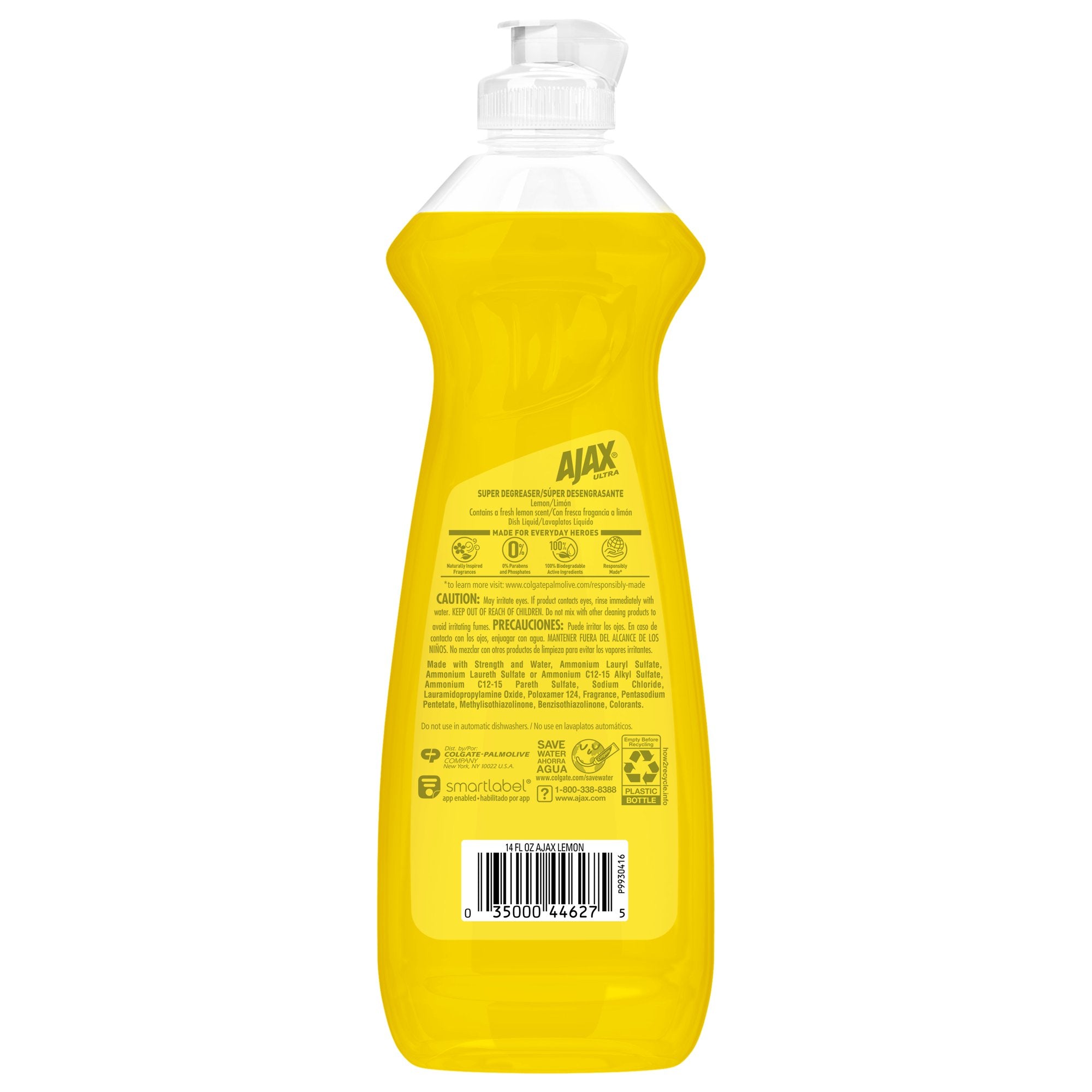 Ajax Ultra Triple Action Liquid Dish Soap Lemon - 14 fluid ounce