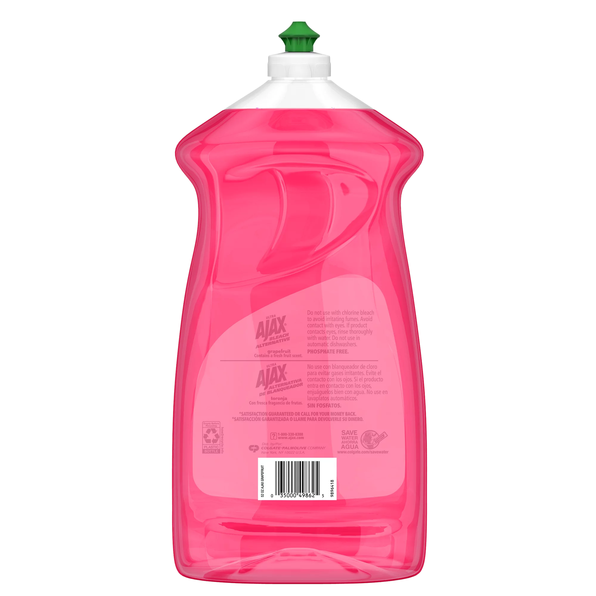AJAX Ultra Bleach Alternative Liquid Dish Soap Grapefruit 28 Fluid Ounce