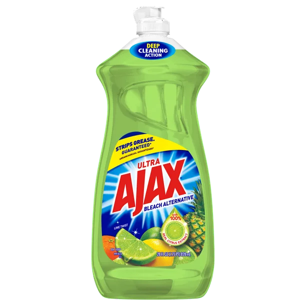 AJAX Liquid Dish Soap Vinegar and Lime 28 Fluid Ounce
