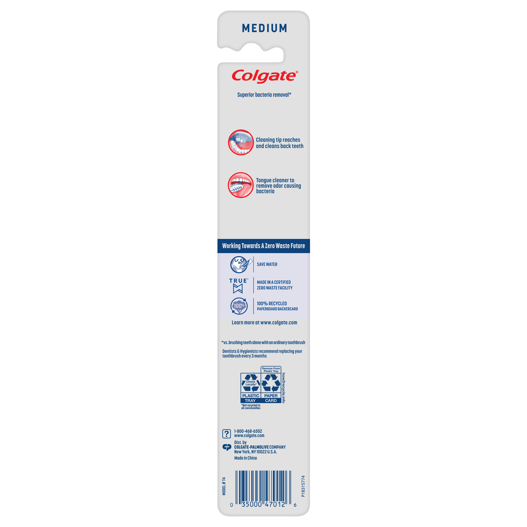Colgate Cleaning Tip Plus Toothbrush Medium 1.0 CT