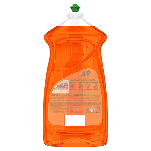 Jabón líquido para lavavajillas Ajax Ultra Triple Action, aroma a naranja, 52 onzas líquidas