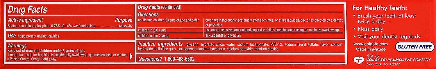 Colgate Peroxide Whitening Toothpaste 8 Oz