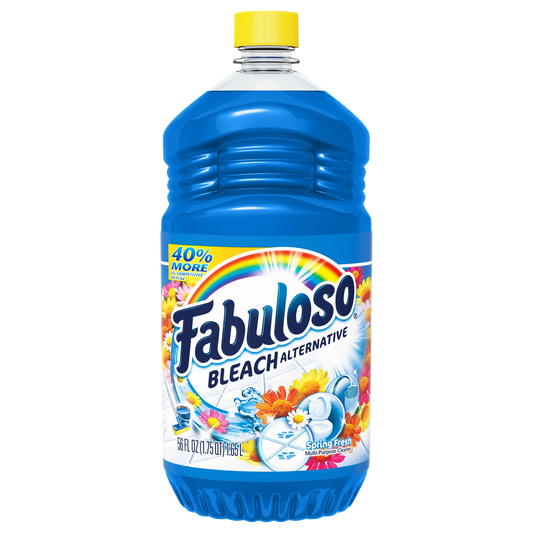 Fabuloso Limpiador líquido multiusos con lejía alternativa Spring Fresh - 56 onzas líquidas
