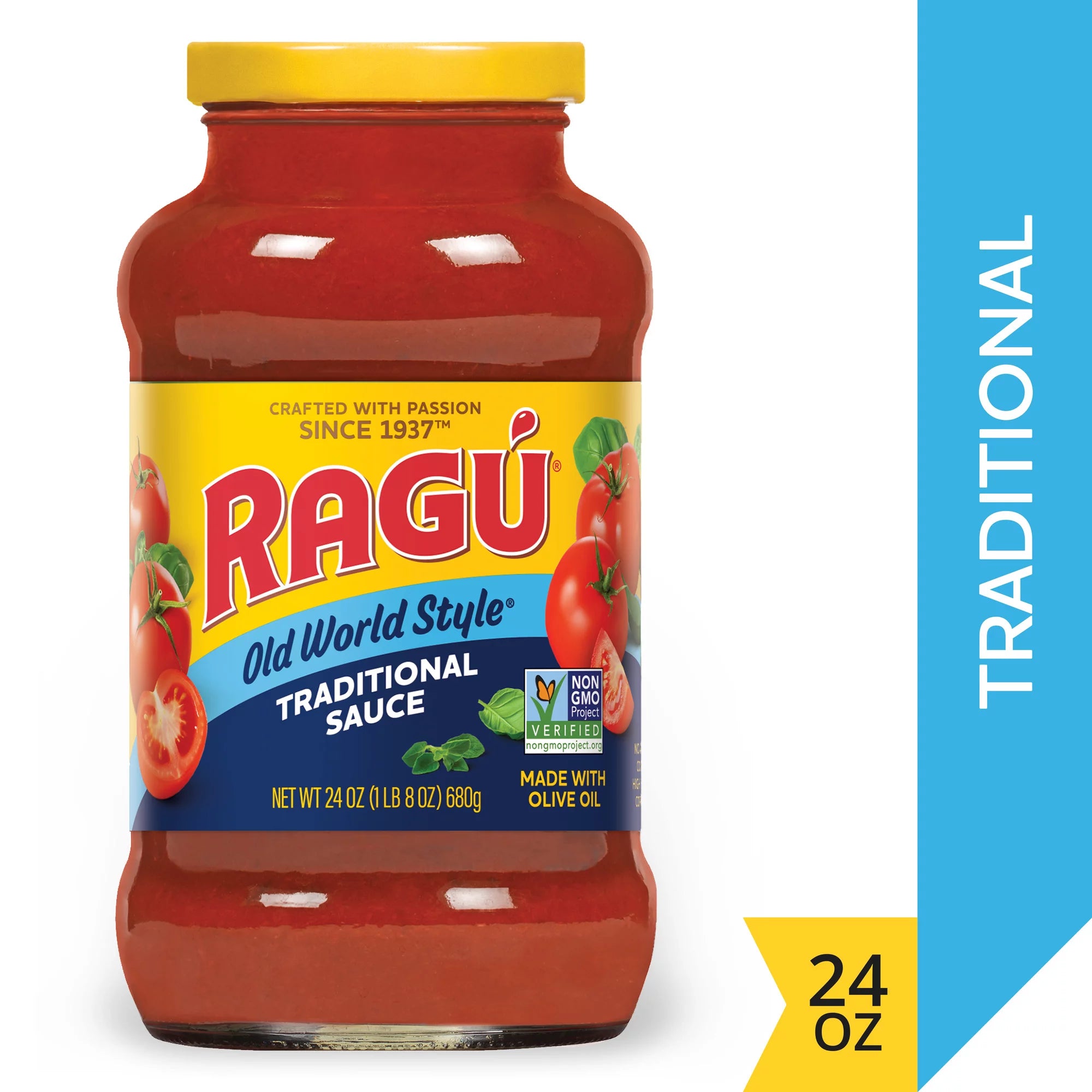 Salsa tradicional estilo ragú del viejo mundo hecha con aceite de oliva, 24 onzas