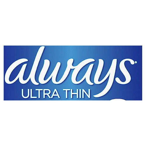 Always Ultra Thin Pads Size 1 Regular Absorbency Unscented with Wings 36 Count