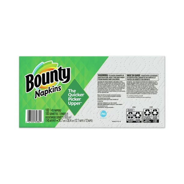 Servilletas acolchadas Bounty, 1 capa, color blanco, 100 unidades