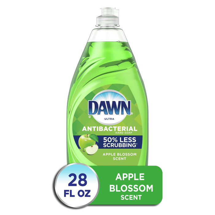 Dawn Ultra Antibacterial Liquid Dish Soap Apple and Blossom Scent 28 onzas líquidas