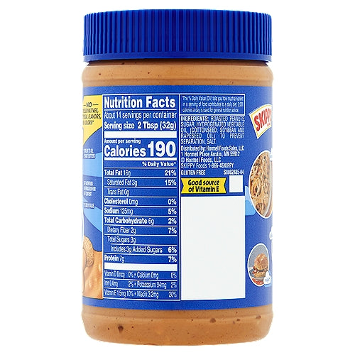 Skippy Extra Crunchy Super Chunk Peanut Butter 16.3 oz
