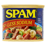 Spam Less Sodium Canned Cooked Meat 12 oz