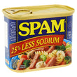 Spam Less Sodium Canned Cooked Meat 12 oz