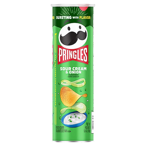 Pringles Sour Cream and Onion Potato Crisps Chips 5.5 oz