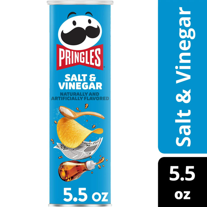 Pringles Salt and Vinegar Potato Crisps Chips 5.5 oz