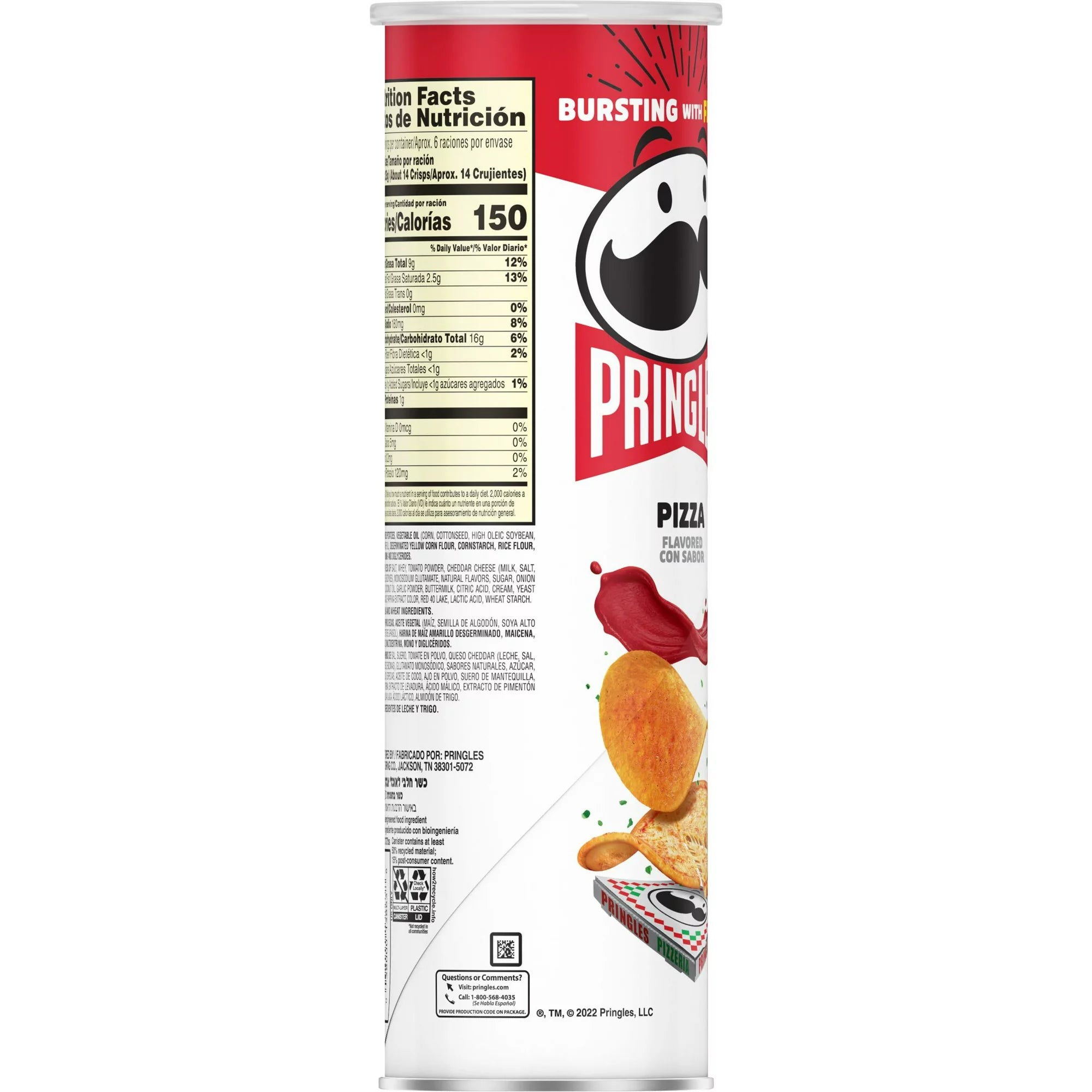 Pringles Pizza Potato Crisps Chips 5.5 oz
