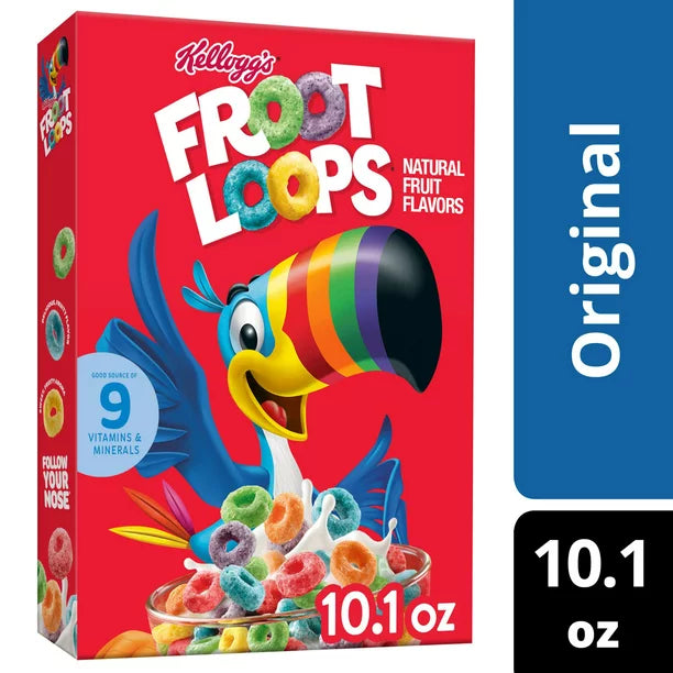 Kellogg's Froot Loops Cereal de desayuno frío original 10.1 oz