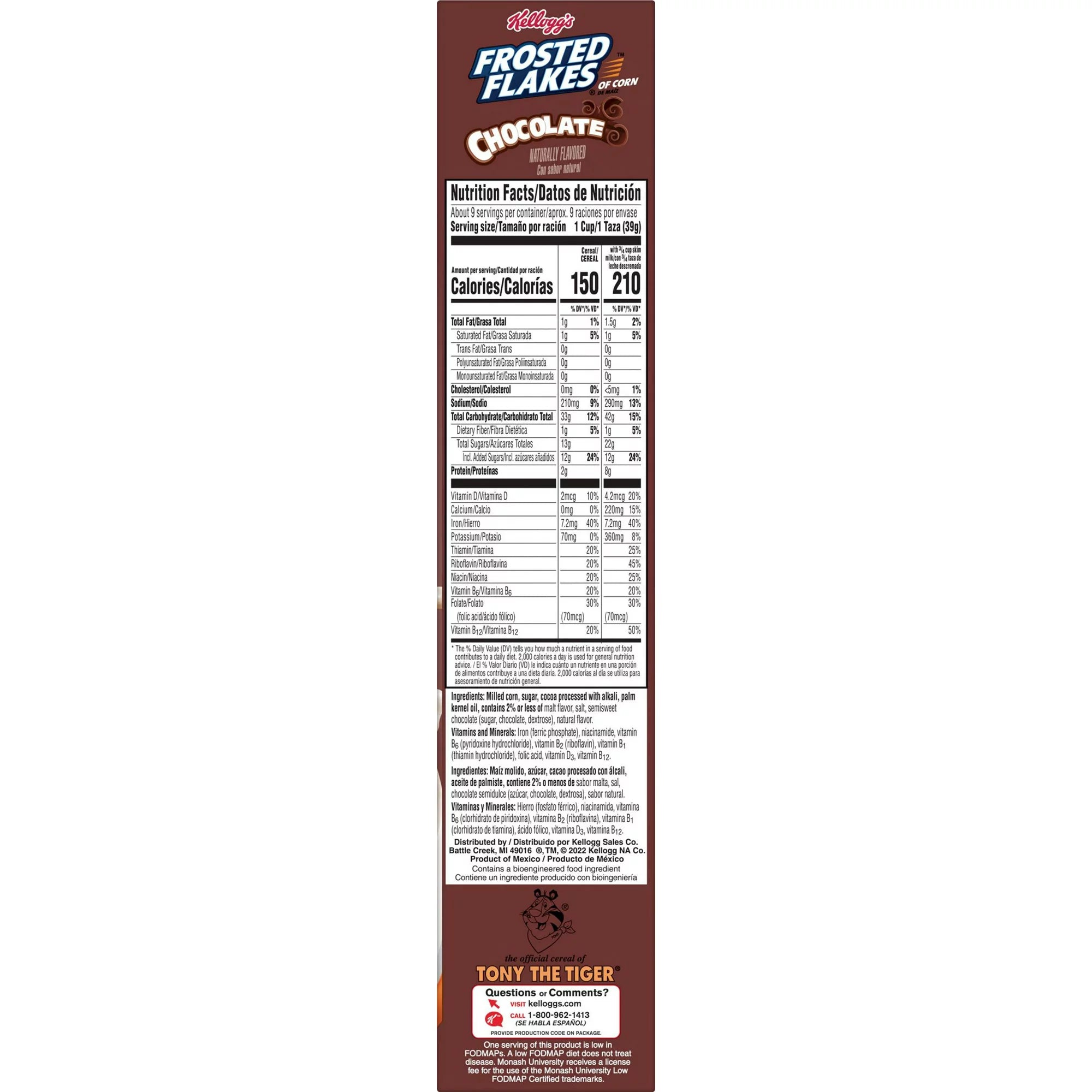 Kellogg's Frosted Flakes Chocolate Cold Breakfast Cereal 13.7 oz