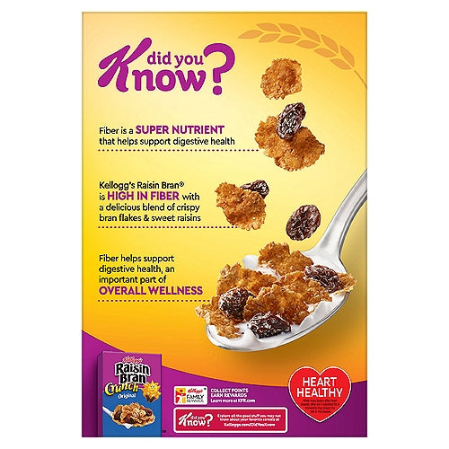 Kellogg's Raisin Bran Original Cold Breakfast Cereal 16.6 oz