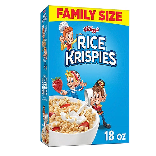 Kellogg's Rice Krispies Original Cold Breakfast Cereal 18 oz