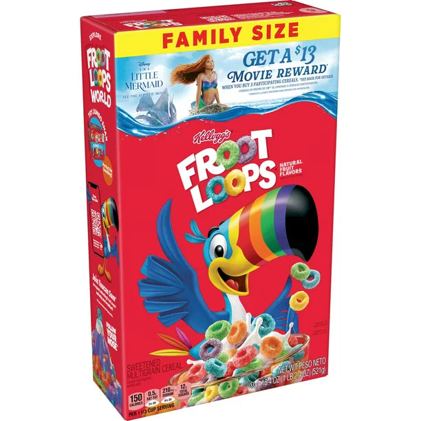Kellogg's Froot Loops Original Cold Breakfast Cereal 18.4 oz