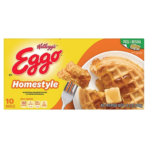 Eggo Homestyle Frozen Waffles 12.3 oz 10 unidades