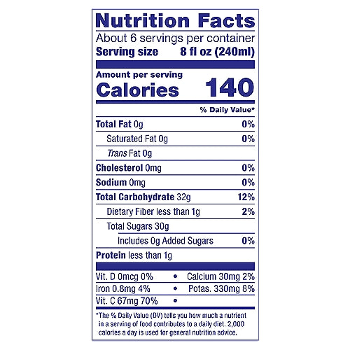 Dole All Natural 100% Pineapple Juice 46 fl oz Can