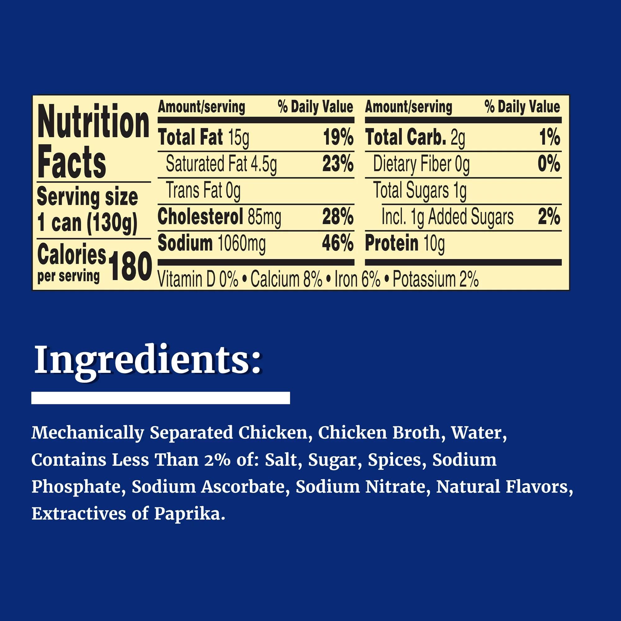 Libby's Chicken Vienna Sausage 4.6 oz Can