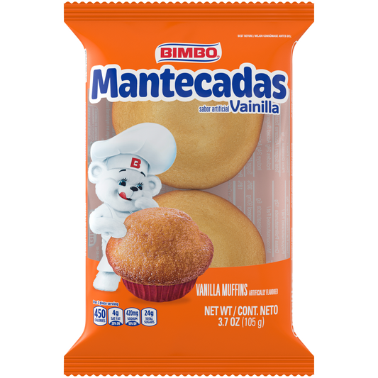Bimbo Mantecadas Vainilla Muffins 3.17 oz