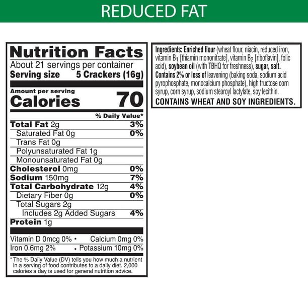 Galletas Saladas Club Reducidas en Grasa 11.7 oz