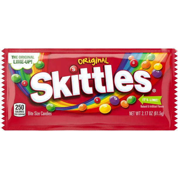 Skittles Original Chewy Summer Candy Single Pack - 2.17oz