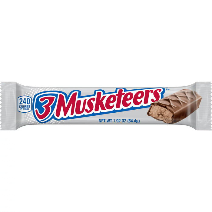 3 Musketeers Candy Milk Chocolate Bar Full Size - 1.92 oz