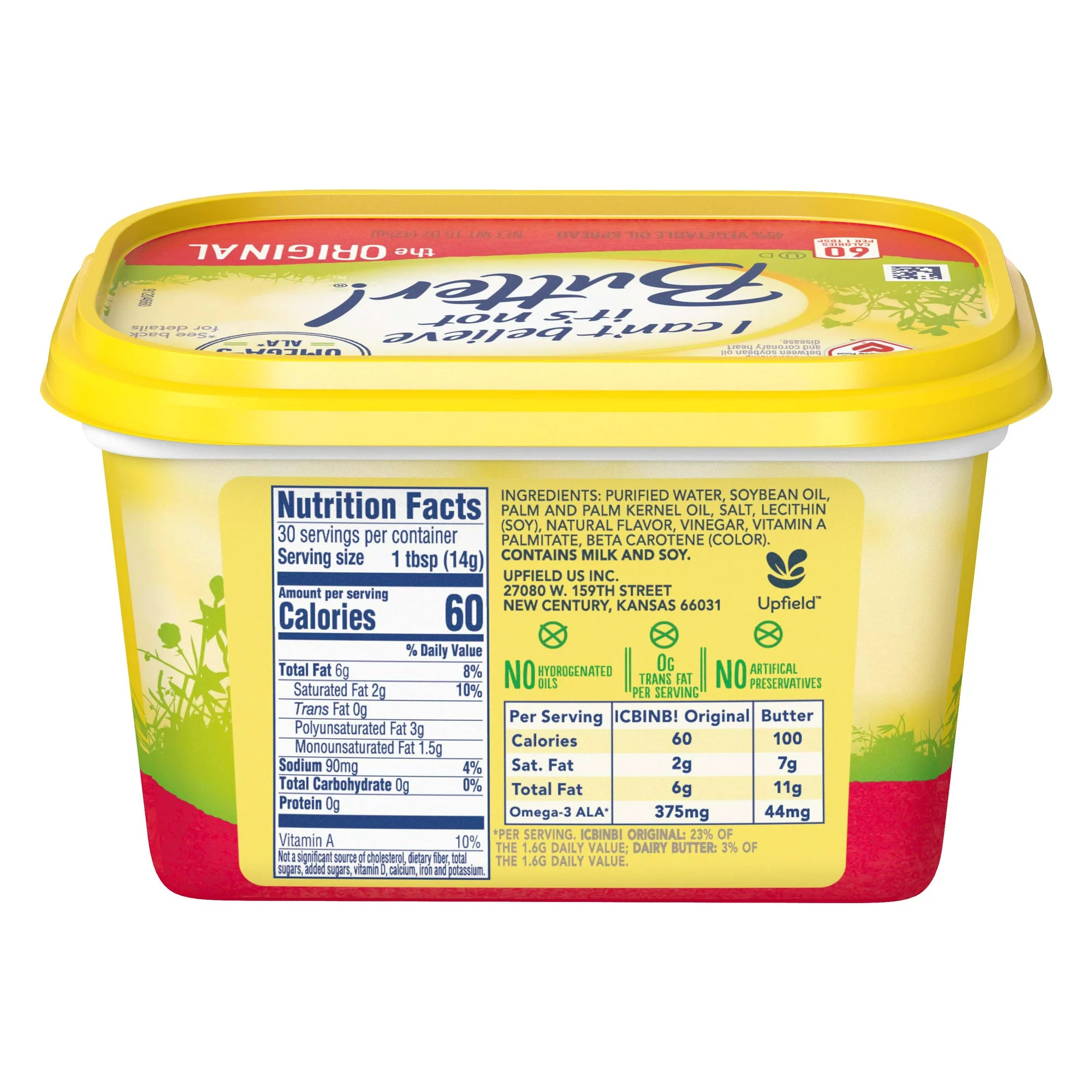 ¡No puedo creer que no sea mantequilla! Tarrina original para untar de 15 oz
