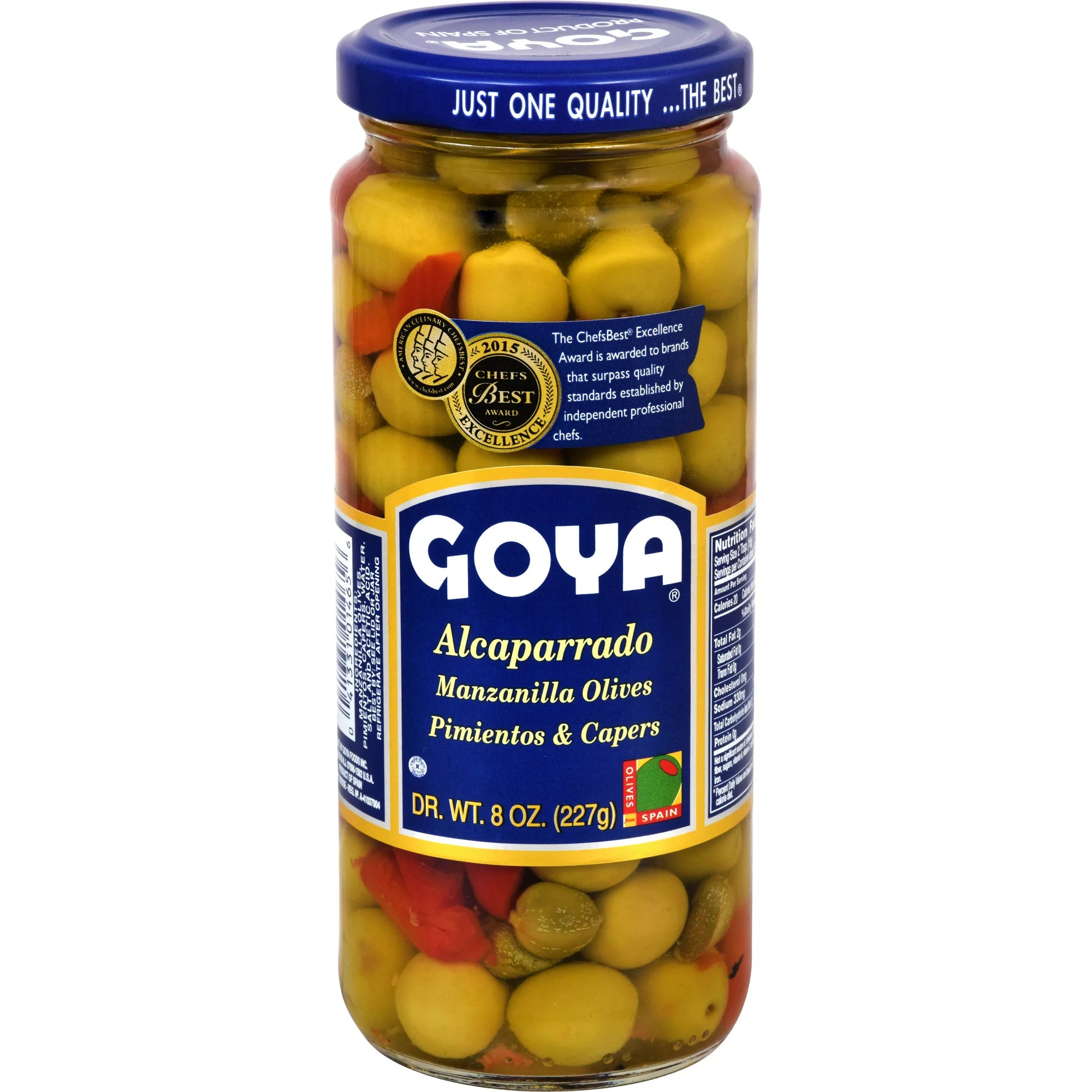 Goya Alcaparrado Manzanilla Olives Pimientos & Capers 8 Oz
