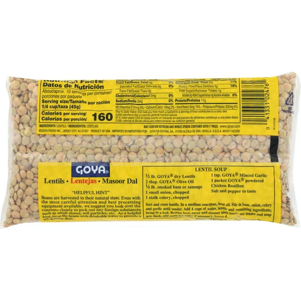 Lentejas GOYA 16 Oz