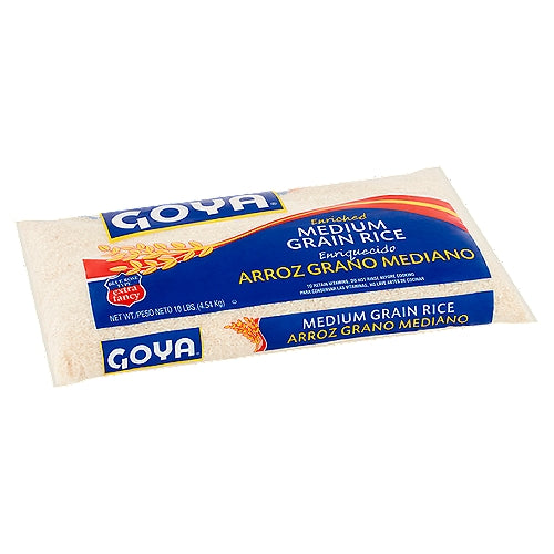 Arroz de grano medio enriquecido Goya 10 libras
