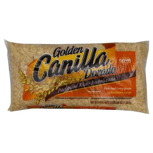 GOLDEN CANILLA Arroz Sancochado Grano Largo Enriquecido 3 Lb