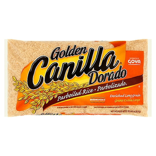 Goya Canilla Golden Dorado Extra Long Grain Parboiled Rice 10 lbs