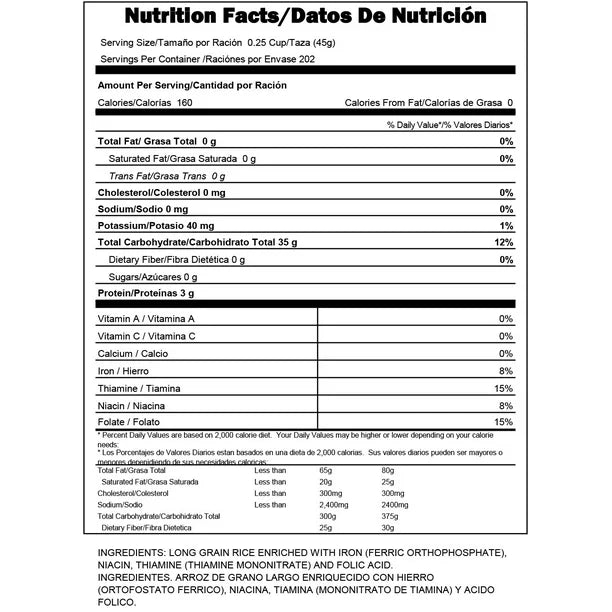 Goya Canilla Arroz Grano Largo 20 LB