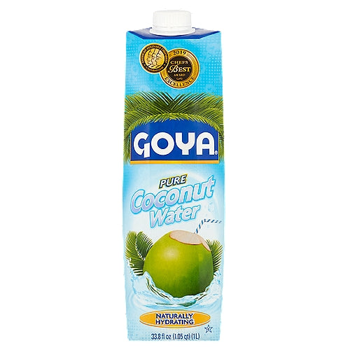 Agua de coco pura hidratante natural Goya 33.8 fl oz