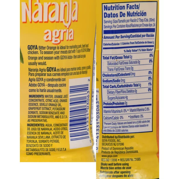 Goya Marinade Naranja Agria 24.5 Oz