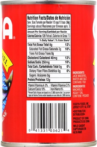 Goya Jack Mackerel In Tomato Sauce 15 Ounce
