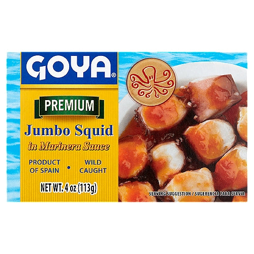 Goya Premium Jumbo Squid in Marinera Sauce 4 oz