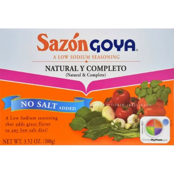 GOYA Sazon Natural And Complete Seasoning No Salt 3.52 Oz