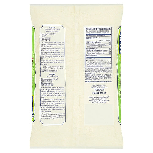Goya Masarepa Enriched White Corn Meal 24 oz