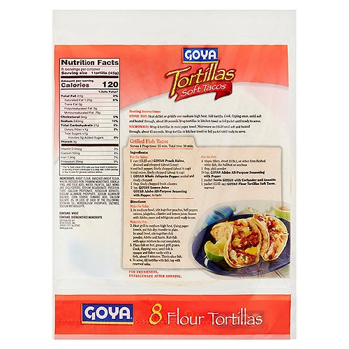 Tortillas Goya 8 c/u 8.67 oz