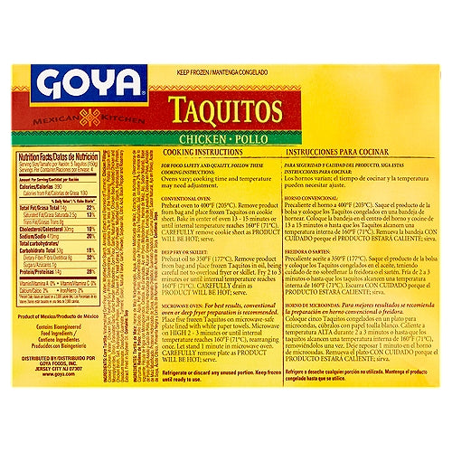 Goya Chicken Taquitos 20 unidades 21 oz