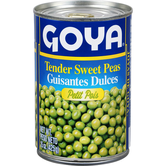 Goya Tender Sweet Peas Verduras enlatadas 15 oz