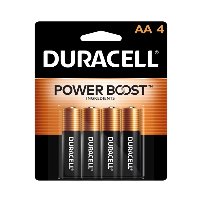 Batería AA Duracell Coppertop con POWER BOOST™ Paquete de 4 baterías de larga duración
