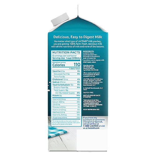 Lactaid 1% Lowfat Milk 64 oz